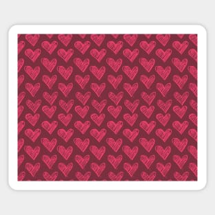 Scribble Hearts Sticker